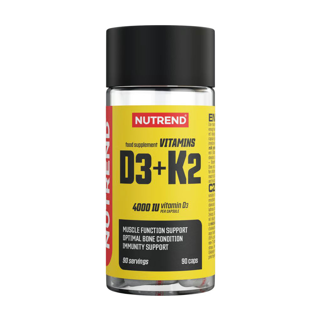 Вітаміни Д3 та К2 Nutrend Vitamin D3 + K2, 90 капсул